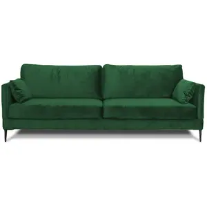 Non communiqué Canapé Velours droit Vert Splendido - 3 Places pas cher