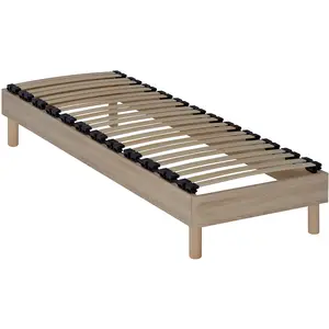 Comparateur de prix : Maison Aubertin Sommier à lattes en KIT- Bois - Couleur naturelle 90x200 CM