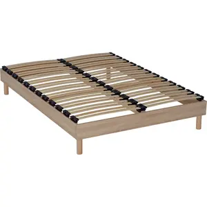 Comparateur de prix : Sommier à lattes en bois naturel - 140 x 190 cm - MAISON AUBERTIN