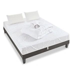 OLYMPE LITERIE - Pack Prêt à dormir EUPRAXIE 140x200 cm - Matelas Mémoire de forme + Sommier + Accessoires pas cher