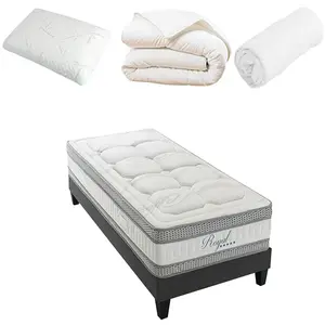 HYPSOM Pack  5* 90x200 cm  Matelas + Sommier + Accessoires pas cher