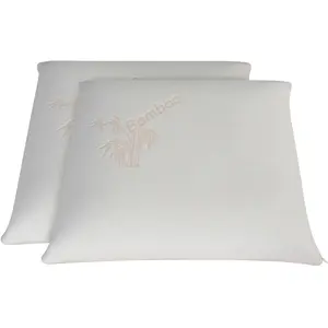 Comparateur de prix : Bellecour Oreiller 60x60 cm à mémoire de forme Bio Airy - Lot de 2
