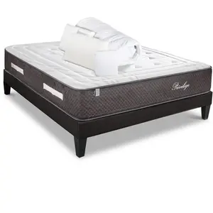 Bellecour - Pack prêt-à-dormir Privilège blanc/gris - 180x200 cm 180x200 cm