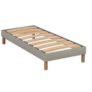 Comparateur de prix : Sommier à lattes en bois Lino 90x200 cm Coloris Beige Livré en kit