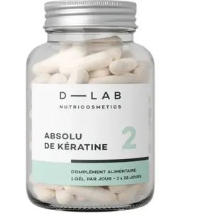 Comparateur de prix : D-LAB NUTRICOSMETICS Absolu de Kératine - Complément alimentaire Cheveux