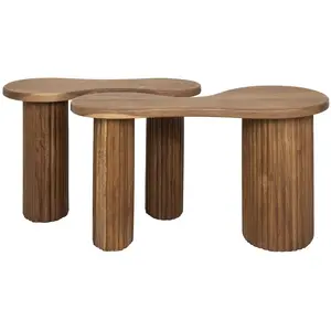 Mathi Design Amelia - set de tables basses organiques en bois d'acaciaVendu parmaisons-du-monde