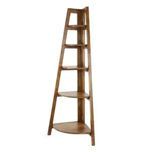 Mathi Design étagère d'angle pliable en bois de manguier pas cher