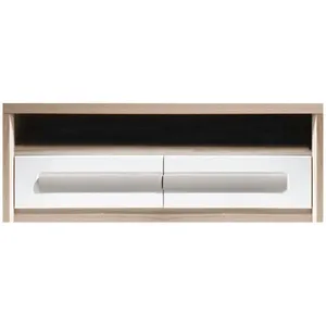 MON MOBILIER DESIGN ROMA Meuble TV 2 tiroirs coulissants 120x53 cm pas cher