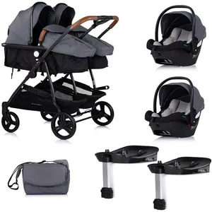 MONMOBILIERDESIGN Duo smart poussette jumeaux ou enfants rapprochés la...