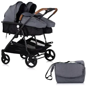 Duo smart poussette jumeaux ou enfants rapprochés largeur 79 cm    gris   sans cosy