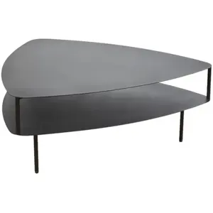 Comparateur de prix : Robin des Bois EAST SIDE - Table basse double plateau triangulaire métal