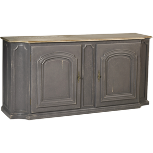Robin des Bois Buffet 2 portes plateau en chêne gris