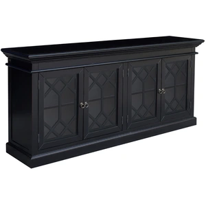 Comparateur de prix : Robin des Bois Buffet en pin 4 portes noir
