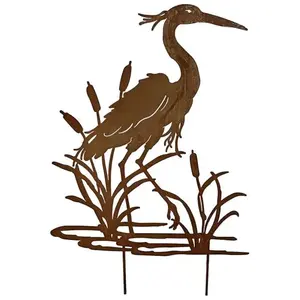 Comparateur de prix : La Grande Prairie Silhouette Déco Jardin Héron 75x1x112cm