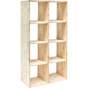 CAMIF Etagère bois massif 4x2 cases Elio  Bois pas cher