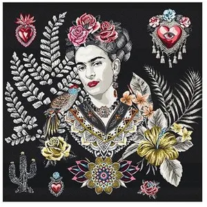 GENERIQUE Tissu carré Jacquard 48x48 cm Artista(...) - 0 Noir