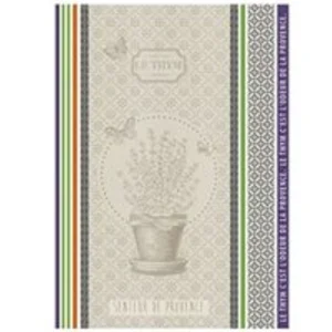 Torchon coton jacquard thym 50x70(...) -