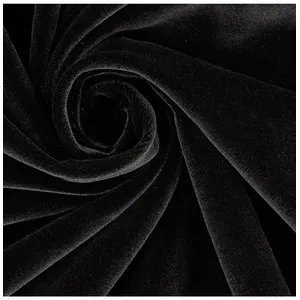 GENERIQUE Tissu velours lisse vendu au mètre(...) - Noir