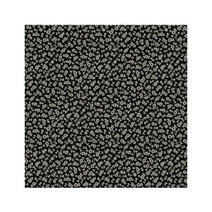 GENERIQUE Tissu coton Petites Fleurs vendu au mètre(...) - Noir/ecru Noir