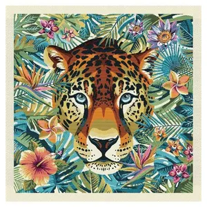GENERIQUE Tissu carré jacquard 48/48 tigre(...) - Multicolore pas cher