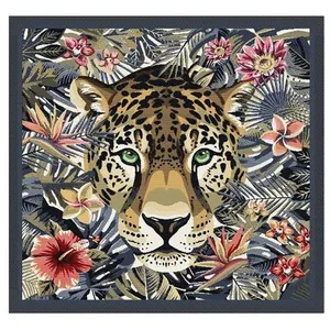 GENERIQUE Tissu carré jacquard 48/48 tigre(...) - OR BOURDON