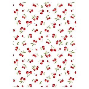 GENERIQUE Tissu coton enduit cerise vendu au mètre(...) - 0001 Blanc