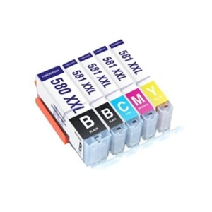 Comparateur de prix : TONERMEDIA - x5 Cartouches Canon PGI-580XXL CLI-581XXL compatibles (1 ...