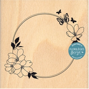 Florilèges Design Tampon bois Couronne de printemps 10 x 10 cmVendu parscrapmalin