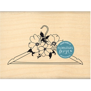 Florilèges Design Tampon bois Cintre fleuri 6 x 8 cmVendu parscrapmalin