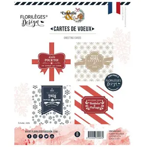 Florilèges Design Cannelle & Chocolat Cartes de voeux 8 pcsVendu parscrapmalin