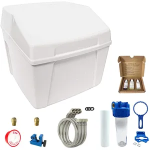 TOODO Adoucisseur d'eau sans électricité ultra compact duplex complet avec accessoires pas cher