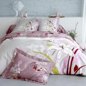 Becquet Housse de couette en coton JOELY violet parme pas cher
