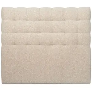 Comparateur de prix : Prestige Literie Tete de lit Capitonnée Bouclette Beige L 180 cm - Ep 10 cm rembourré