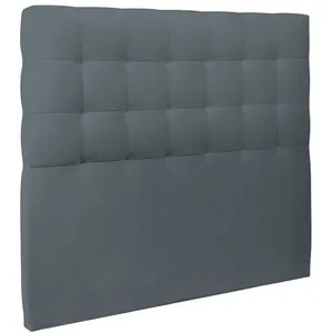 Comparateur de prix : Prestige Literie SOMMEIL-DE-PLOMB Tête de lit capitonnée - Velours gris anthracite 140 cm