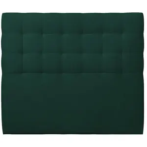 Prestige Literie Tete de lit Capitonnée Velours Vert L 200 cm - Ep 10 cm rembourré - Tête de lit design en bois massif