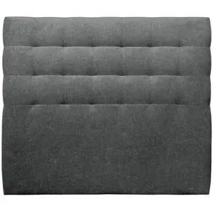 Comparateur de prix : Sommeil de plomb Tete de lit Capitonnée Tissu - Bois massif - L 160 cm - Gris anthracite
