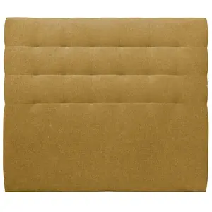 Comparateur de prix : Tete de lit Capitonnée Tissu Jaune L 200 cm - Ep 10 cm rembourré