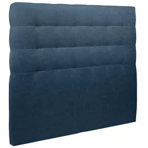 Comparateur de prix : Prestige Literie Tete de lit Capitonnée Tissu Bleu - Bois Massif - L 160 cm - Ep 10 cm rembourré