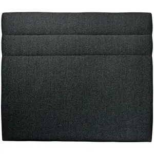 Tete de lit Lignes Bouclette Noir - Ep 10 cm rembourré Prestige Literie