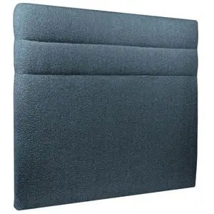 Comparateur de prix : Tete de lit Lignes Bouclette Bleue L 140 cm - Ep 10 cm rembourré