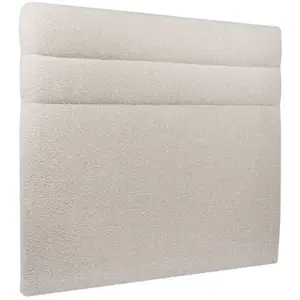 Comparateur de prix : Sommeil de plomb Tete de lit Lignes Bouclette Beige L 180 cm - Ep 10 cm rembourré - Tête de lit design en bois massif