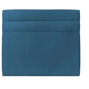 Tete de lit Lignes Velours Bleu - Ep 10 cm rembourré Prestige Literie pas cher