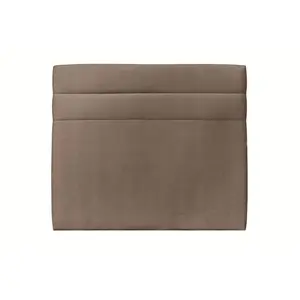Tete de lit Lignes Velours Bleu - Ep 10 cm rembourré Prestige Literie