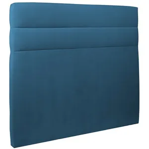 Comparateur de prix : Sommeil de plomb Tete de lit Lignes Velours Bleu - Bois massif - 160 cm - Ep 10 cm rembourré