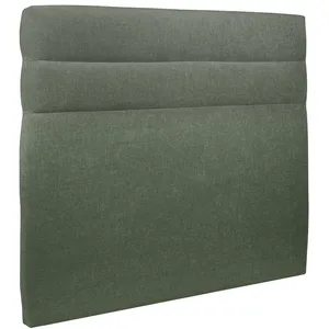 Tete de lit Lignes Tissu Vert L 200 cm - Ep 10 cm rembourré pas cher