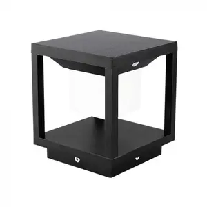 SILUMEN Lanterne solaire noire ip65 + détecteur pas cher