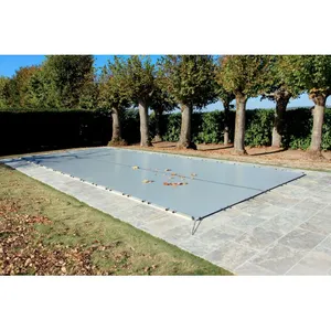 Comparateur de prix : Bâches-piscines.com - Bâche d'Hivernage Gris Clair 10,70 x 5,70 m pour Piscine Maximum 10 x 5 m avec Grille Centrale d'Evacuation - Fabrication