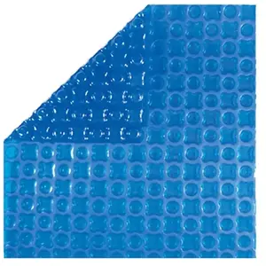 Bâches-Piscines.com Bâche à Bulles Piscine 9x4,5 m oxo Dark Blue 500 microns - Non Bordée - Confection France - Kit oeillets et bâchette de protection pas cher