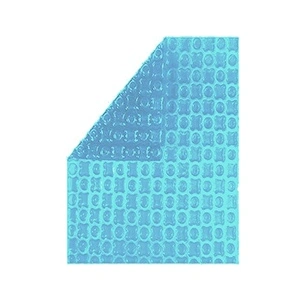 Bâches-Piscines.com Bâche à Bulles Piscine 4x2 m OXO Light Blue 400 microns - Non Bordée - Confection France - Kit oeillets + bâchette protection pas cher