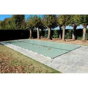 Comparateur de prix : Bâche d'Hivernage - BACHES-PISCINES.COM - Amande - 550 g/m² - 7,60 x 4,10 m - Grille d'Evacuation